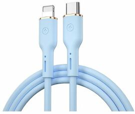 Акція на Wiwu Cable USB-C to Lightning YQ01 Vigor Series 1.2m Blue від Y.UA
