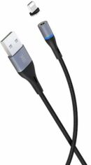 Акция на Xo Usb Cable to Lightning Magnetic 2A 1m Black (NB125) от Y.UA