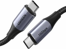 Акція на Ugreen USB-C to USB-C 100W 5A Gen2 10Gbps 1m Black (80150) від Y.UA