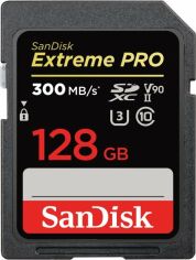 Акція на SanDisk 128GB Sdxc class 10 UHS-II U3 V90 Extreme Pro (SDSDXDK-128G-GN4IN) від Y.UA