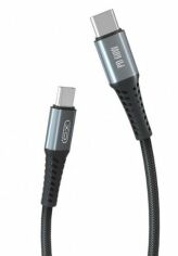 Акция на Xo Cable USB-C to USB-C 60W 1m Black (NB-Q167) от Y.UA