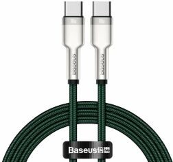 Акція на Baseus Cable USB-C to USB-C Cafule Metal 100W 1m Green (CATJK-C06) від Y.UA