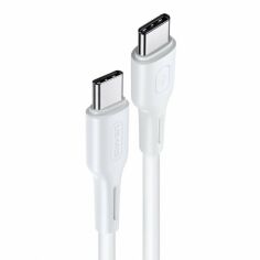 Акція на Usams Cable USB-C to USB-C Pd 100W 1.2m White (US-SJ459) від Y.UA