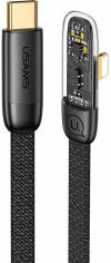 Акция на Usams Cable USB-C to Lightning Right-Angle Pd 20W 2m Black (US-SJ586) от Y.UA