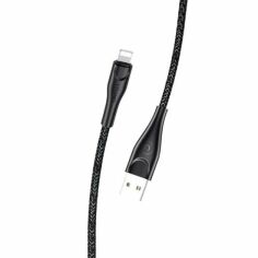 Акция на Usams Usb Cable to Lightning Braided Data and Charging 2m Black (US-SJ394) от Y.UA