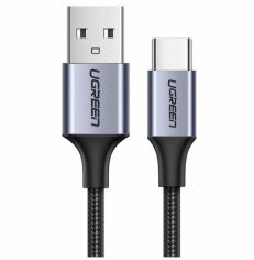 Акція на Ugreen Usb Cable to USB-C US288 3A 18W 3m Black від Y.UA