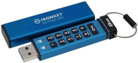 Акція на Kingston 128GB IronKey Keypad 200 AES-256 Encrypted Usb 3.2 Blue (IKKP200/128GB) від Y.UA