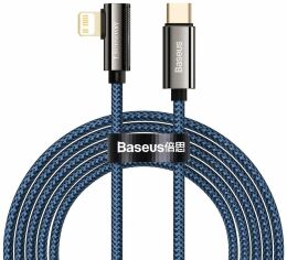 Акція на Baseus Cable USB-C to Lightning Legend Elbow 20W 2m Blue (CACS000303) від Y.UA