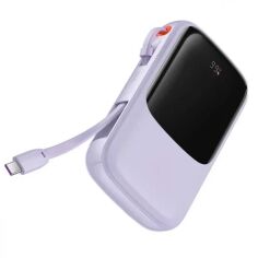 Акція на Baseus Power Bank 10000mAh Qpow Digital Display with Cable USB-C 15W Purple (PPQD050005) від Y.UA
