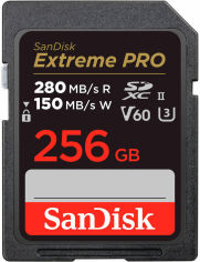 Акція на SanDisk 256GB Sdxc Class 10 UHS-II U3 V60 Extreme Pro (SDSDXEP-256G-GN4IN) від Y.UA