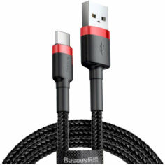 Акція на Baseus Usb Cable to USB-C Cafule 2m Red/Black (CATKLF-C91) від Y.UA