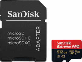Акция на SanDisk 512GB microSDXC UHS-I U3 Extreme Pro + adapter (SDSQXCD-512G-GN6MA) от Y.UA