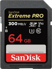 Акція на SanDisk 64GB Sdxc class 10 UHS-II U3 V90 Extreme Pro (SDSDXDK-064G-GN4IN) від Y.UA