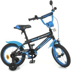 Акция на Детский велосипед Profi Inspirer 14 дюймов, черно-синий (Y14323-1) от Stylus