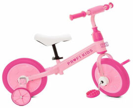 Акція на Детский беговел - велосипед Prof1 2 в 1 Mbb 1012-1, страховочные колеса педали, розовый (MBB 1012-2) від Stylus