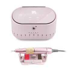Акція на Фрезер для манікюру та педикюру Bucos Nail Drill X3 Pro Light Pink 35000 обертів, рожевий, 65 Вт від Eva