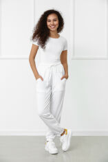 Акція на Жіночі спортивні штани джоггеры Fashion Girl "Evian" 42-44 білий від Rozetka