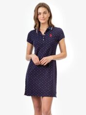 Акция на Сукня-футболка міні літня жіноча U.S.Polo Assn 214981-ZH00A S Синя от Rozetka