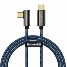 Акція на Baseus Cable USB-C to USB-C Legend Elbow 100W 1m Blue (CACS000603) від Stylus