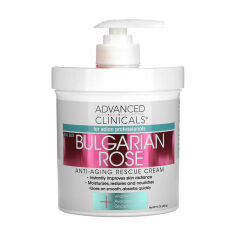 Акция на Антивіковий крем для обличчя та тіла Advanced Clinicals Bulgarian Rose Anti-Aging Rescue Cream, 454 г от Eva
