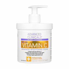 Акція на Освітлювальний крем для обличчя та тіла Advanced Clinicals Vitamin C Advanced Brightening Cream, 454 г від Eva
