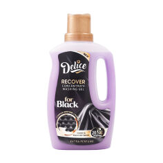 Акция на Гель для прання Delice Recover Concentrate Washing Gel For Black для темних речей, 20 циклів прання, 1 л от Eva