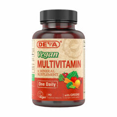 Акція на Веганський вітамінно-мінеральний комплекс Deva Nutrition Multivitamin & Mineral із залізом, 90 таблеток від Eva