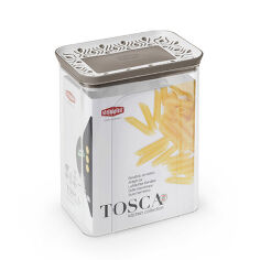 Акція на Пластиковая прямоугольная емкость для продуктов Tosca 2,2л Stefanplast 55650 бело-серая від Podushka