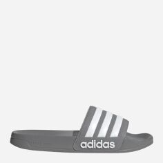 Акція на Чоловічі шльопанці для пляжу Adidas Adilette Shower Slides GY1891 38 Сірі з білим від Rozetka