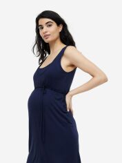 Акція на Сукня для вагітних і годуючих мам коротка літня жіноча H&M 061116459 M Темно-синя від Rozetka