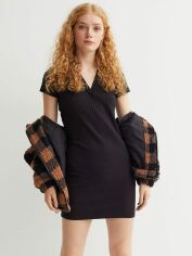 Акция на Сукня-футболка міні літня жіноча H&M XAZ339412PCIX XL Чорна от Rozetka