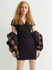 Акція на Сукня-футболка в'язана коротка літня жіноча H&M XAZ339412PCIX XL Чорна від Rozetka