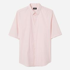 Акція на Сорочка бавовняна чоловіча H&M XAZ124882HUWA S Світло-рожева від Rozetka