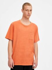 Акція на Футболка бавовняна довга чоловіча Pull & Bear XAZ260463TTPS XS Карамельна від Rozetka