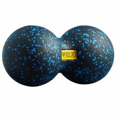 Акция на Мяч массажный 4FIZJO Epp DuoBall 12 двойной черно-голубой (4FJ0083) от Stylus