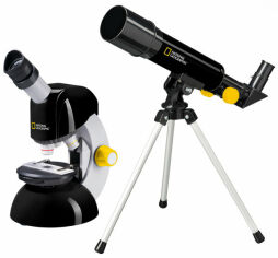 Акція на Микроскоп National Geographic Junior 40x-640x + Телескоп 50/360 (Base) від Stylus