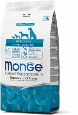 Акція на Сухой корм Monge Dog All breeds Hypoallergenic Salmone & Tuna лосось с тунцом 2.5 кг (70011167) від Stylus
