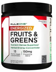 Акція на Rule 1 Energized Fruits & Greens 163 g / 25 servings / Berries від Stylus