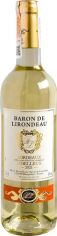 Акция на Вино Baron de Lirondeau Bordeaux белое полусладкое 11% 0.75 л (WNF3211200211869) от Stylus