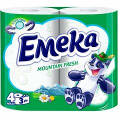 Акція на Туалетная бумага Emeka Mountain Fresh 3 слоя 4шт від MOYO