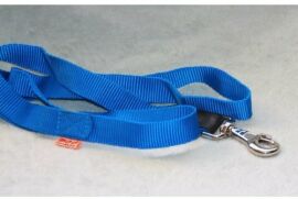 Акція на Поводок Collar Dog Extremе нейлоновый двойной (ш 25мм, д 1.22м), голубой від Stylus