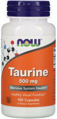 Акция на Now Foods Taurine, 500 mg, 100 Capsules (NF0140) от Stylus