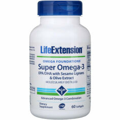 Акція на Life Extension Omega Foundations Super Omega-3 60 Softgels Супер Омега-3 від Stylus