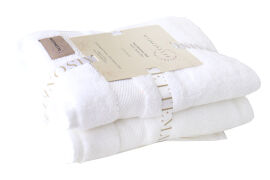 Акція на Набор махровых полотенец Elegance Maisonette белый (2 шт) 51х76 см (2 шт) від Podushka