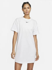 Акция на Сукня-футболка міні літнє жіноче Nike W Nsw Essntl Ss Dress Tshrt DV7882-100 XL Біле от Rozetka