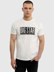 Акція на Футболка бавовняна довга чоловіча Big Star Cieszbiros XL Біла від Rozetka