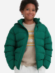 Акция на Підліткова демісезонна стьобана куртка для хлопчика UNIQLO 49879590 164 см Зелена от Rozetka