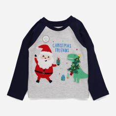 Акция на Дитяча новорічна піжамна кофта для хлопчика Primark GD-00063552 74 см Сіра от Rozetka