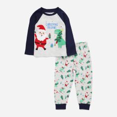 Акция на Дитяча новорічна піжама для хлопчика Primark GD-00063552 80 см Сіра от Rozetka