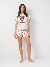 Акция на Піжама (футболка + шорти) жіноча бавовняна Disney Minnie 2200009278 S Сіра от Rozetka